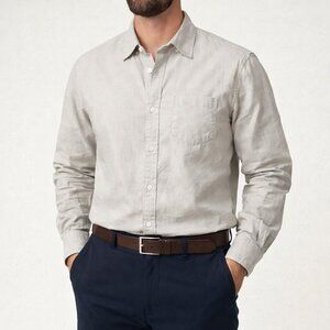 Bundle 2 for $35 - Hope and Henry Tan Linen Shirt Mens Large